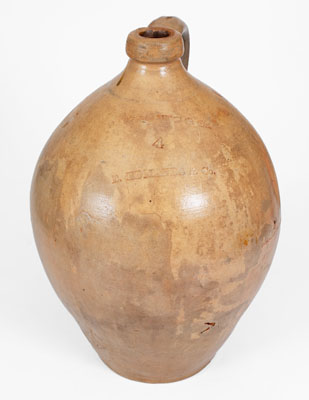 4 Gal. B. EDMANDS & CO. (Charlestown, MA) Ovoid Stoneware Jug