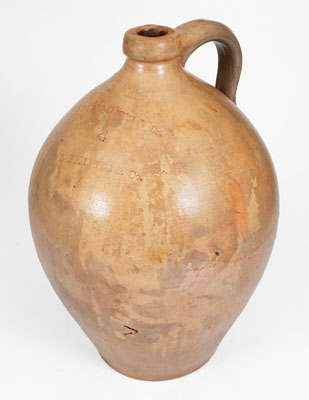 4 Gal. B. EDMANDS & CO. (Charlestown, MA) Ovoid Stoneware Jug