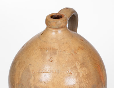 4 Gal. B. EDMANDS & CO. (Charlestown, MA) Ovoid Stoneware Jug