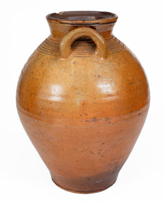 Extremely Rare CHARLESTOWN, Mass. Stoneware Water Cooler w/ Impressed Eagle Decoration