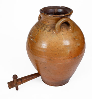 Extremely Rare CHARLESTOWN, Mass. Stoneware Water Cooler w/ Impressed Eagle Decoration