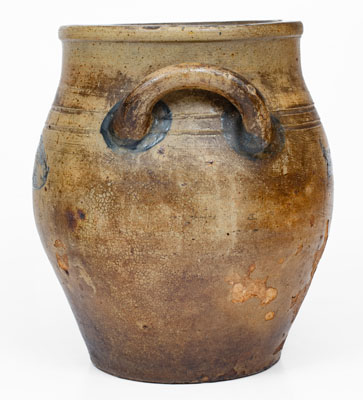 Boston, MA Stoneware Jar w/ Fish Decoration, Jonathan Fenton, late 18th century