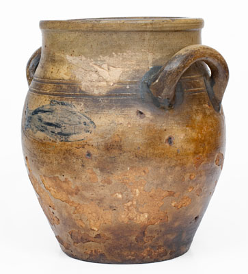 Boston, MA Stoneware Jar w/ Fish Decoration, Jonathan Fenton, late 18th century
