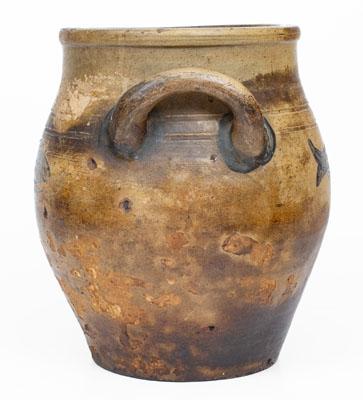 Boston, MA Stoneware Jar w/ Fish Decoration, Jonathan Fenton, late 18th century