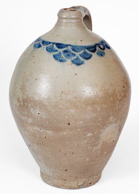Stoneware Jug with Impressed Drape Decoration attrib. Crolius, Manhattan