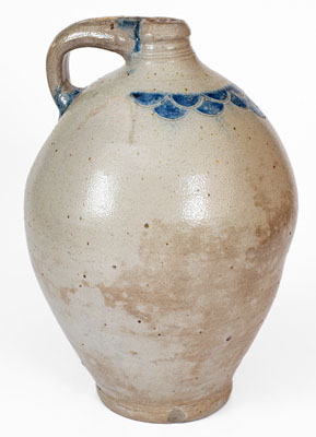 Stoneware Jug with Impressed Drape Decoration attrib. Crolius, Manhattan