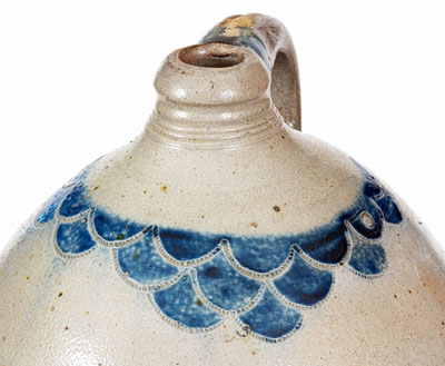 Stoneware Jug with Impressed Drape Decoration attrib. Crolius, Manhattan