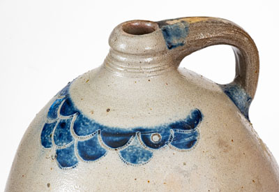 Stoneware Jug with Impressed Drape Decoration attrib. Crolius, Manhattan