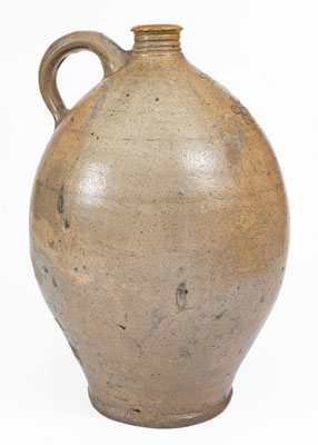 Very Rare Stoneware Jug w/ Incised Bird-and-Floral Decoration, Branch Green, Philadelphia