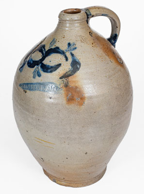 COMMERAW'S Stoneware Jug by African-American New York City Potter, Thomas Commeraw