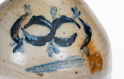 COMMERAW'S Stoneware Jug by African-American New York City Potter, Thomas Commeraw