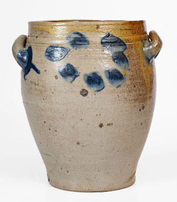 C. CROLIUS / MANUFACTURER / MANHATTAN-WELLS / NEW-YORK Stoneware Jar