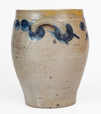 C. CROLIUS / MANUFACTURER / MANHATTAN-WELLS / NEW-YORK Stoneware Jar