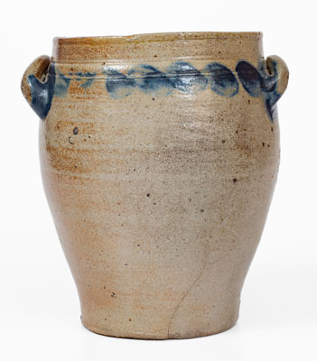 C. CROLIUS / MANUFACTURER / MANHATTAN-WELLS / NEW-YORK Stoneware Jar