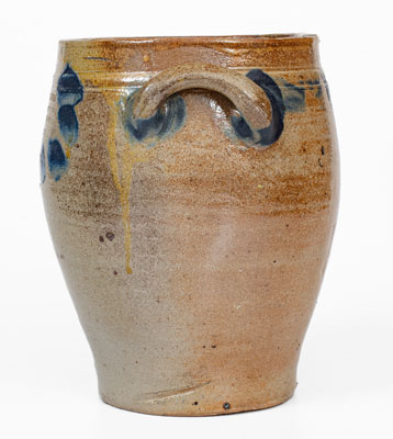 C. CROLIUS / MANUFACTURER / MANHATTAN-WELLS / NEW-YORK Stoneware Jar