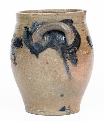 Small attrib. John Remmey III, Manhattan Stoneware Jar w/ Incised Decoration, early 19th century