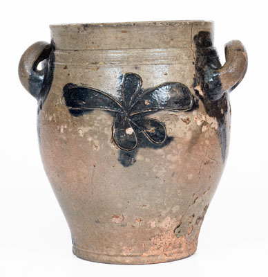 Small attrib. John Remmey III, Manhattan Stoneware Jar w/ Incised Decoration, early 19th century
