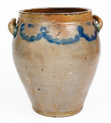 4 Gal. C. CROLIUS / STONEWARE / MANUFACTURER / MANHATTAN WELLS / NEW YORK Jar