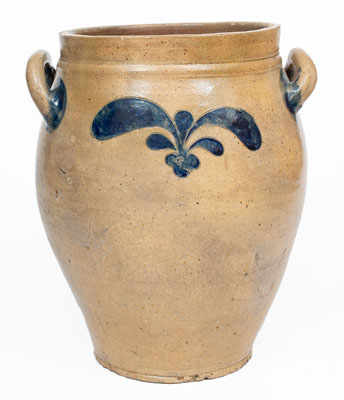 4 Gal. Manhattan Stoneware Jar w/ Incised Decoration, possibly John Remmey III