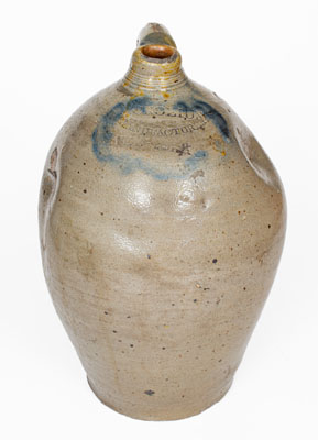 C. CROLIUS / MANUFACTURER / NEW YORK Ovoid Stoneware Jug