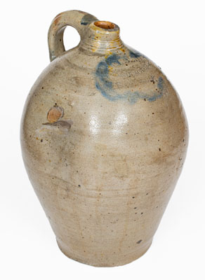 C. CROLIUS / MANUFACTURER / NEW YORK Ovoid Stoneware Jug