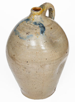 C. CROLIUS / MANUFACTURER / NEW YORK Ovoid Stoneware Jug