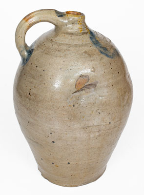 C. CROLIUS / MANUFACTURER / NEW YORK Ovoid Stoneware Jug