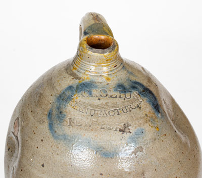 C. CROLIUS / MANUFACTURER / NEW YORK Ovoid Stoneware Jug
