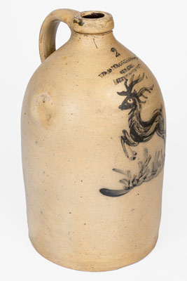 Rare WM. A. MACQUOID & CO. / NEW YORK Stoneware Deer Jug