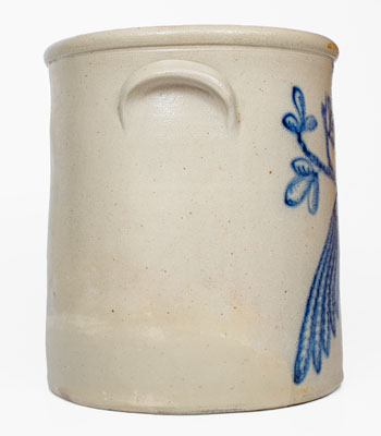 Extremely Rare 6 Gal. JOHN BURGER / ROCHESTER Stoneware Crock w/ Elaborate Pheasant Decoration