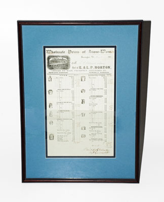 1862 Illustrated Billhead for E. & L. P. NORTON / BENNINGTON, VT