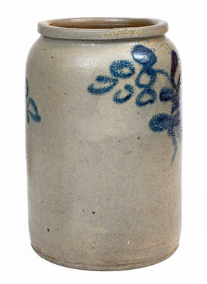 1 Gal. Baltimore, MD Stoneware Jar w/ Floral Decoration, circa 1825