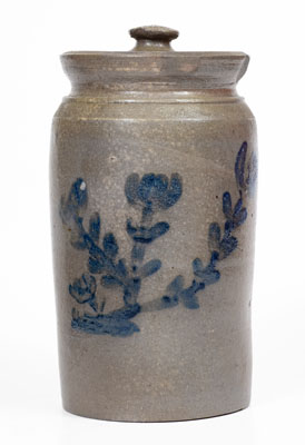 Rare Lidded Stoneware Jar attrib. C. F. Decker, Chucky Valley, Tennessee