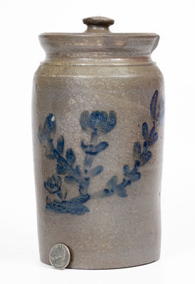 Rare Lidded Stoneware Jar attrib. C. F. Decker, Chucky Valley, Tennessee