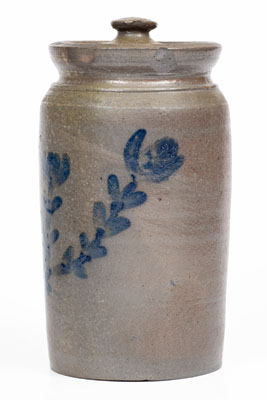 Rare Lidded Stoneware Jar attrib. C. F. Decker, Chucky Valley, Tennessee
