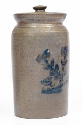 Rare Lidded Stoneware Jar attrib. C. F. Decker, Chucky Valley, Tennessee