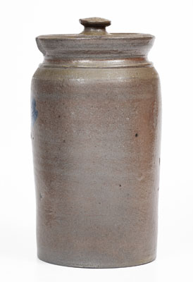 Rare Lidded Stoneware Jar attrib. C. F. Decker, Chucky Valley, Tennessee