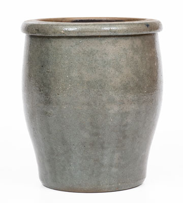 Small-Sized BRIDGEPORT, PA Stoneware Advertising Jar