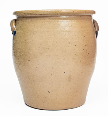 3 Gal. M. & T. MILLER / NEWPORT, PA Stoneware Jar with Leaf and Floral Decoration