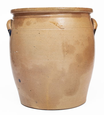 4 Gal. M. & T. MILLER / NEWPORT, PA Stoneware Jar w/ Elaborate Floral Decoration