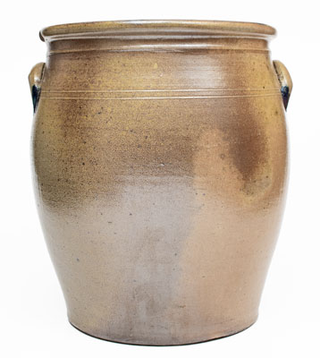 Rare 6 Gal. M. & T. MILLER / NEWPORT, PA Stoneware Jar w/ Floral Decoration