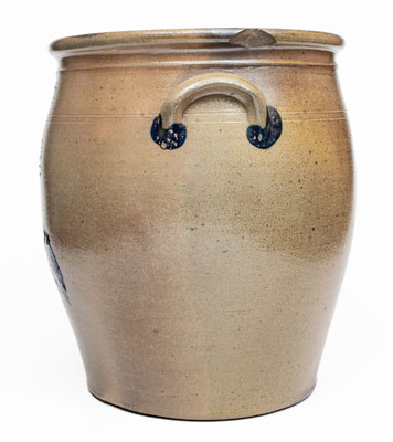 Rare 6 Gal. M. & T. MILLER / NEWPORT, PA Stoneware Jar w/ Floral Decoration