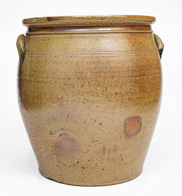 Rare 6 Gal. M. & T. MILLER / NEWPORT, PA Stoneware Jar with Floral Decoration