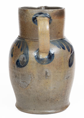 1 1/2 Gal. Baltimore Stoneware Pitcher w/ Floral Decoration, circa 1840