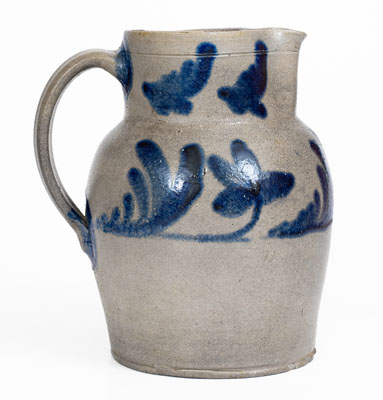 Baltimore, MD Stoneware Pitcher w/ Floral Decoration, circa 1830