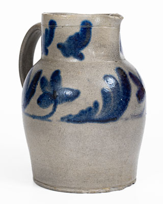 Baltimore, MD Stoneware Pitcher w/ Floral Decoration, circa 1830