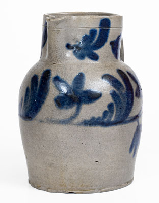 Baltimore, MD Stoneware Pitcher w/ Floral Decoration, circa 1830