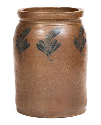 1/2 Gal. B. C. MILBURN (Alexandria, VA) Stoneware Jar w/ Floral Decoration