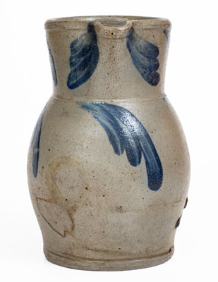 1/2 Gal. Baltimore Stoneware Pitcher w/ Swag Decoration, circa 1860