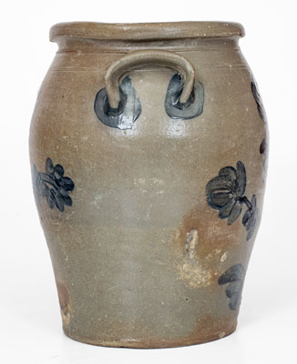 Petersburg, Virginia Stoneware Jar w/ Elaborate Floral Decoration, mid 19th century
